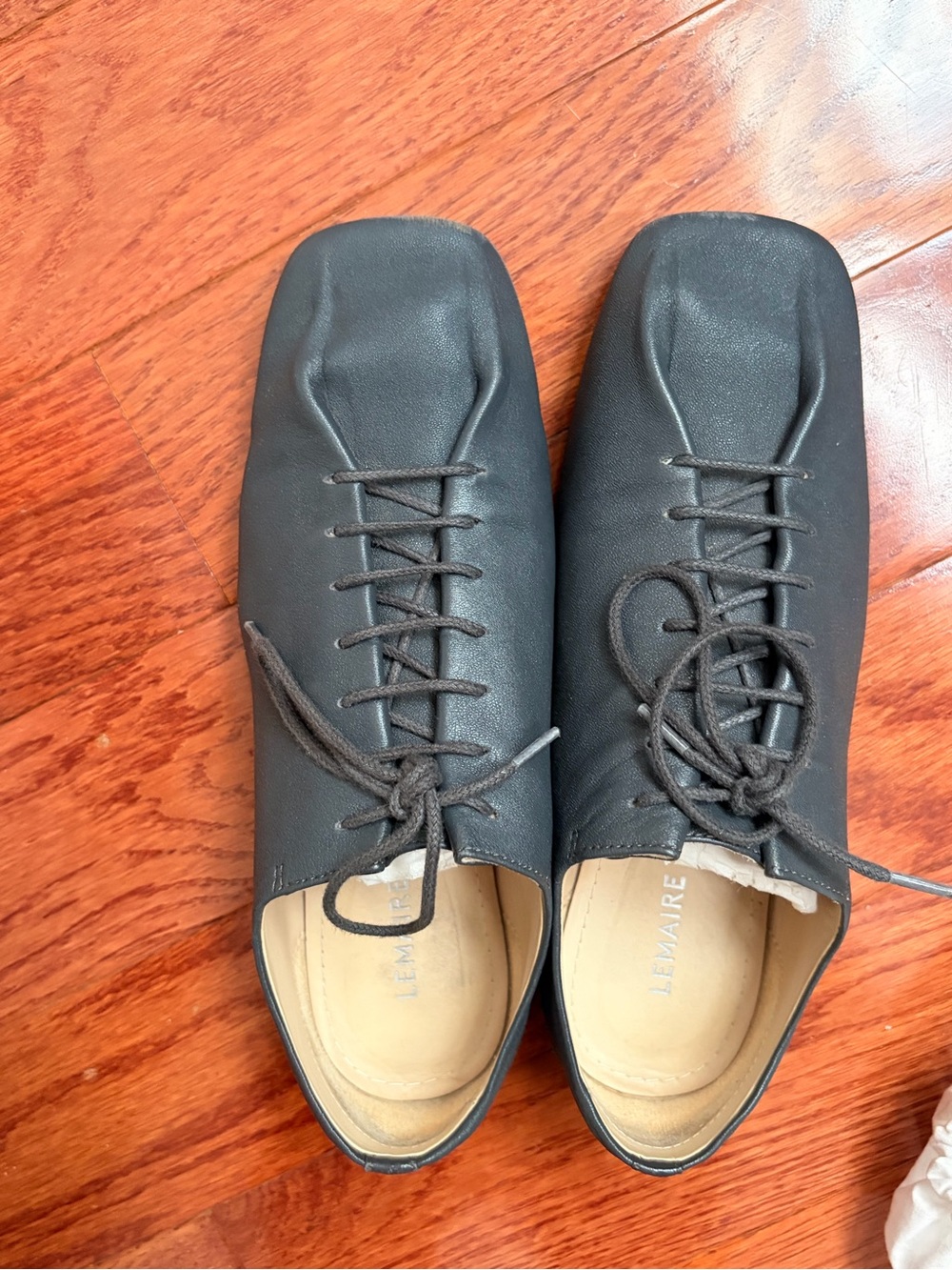 Lemaire grey souris flat derbies FR37